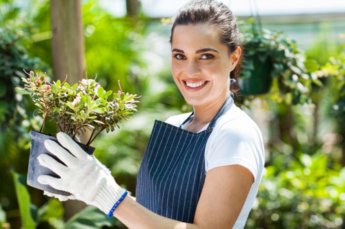 Professional hedge trimming in Regentspark with neatly shaped garden hedges