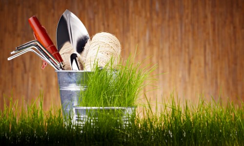 Safety-trained landscaping staff planning a risk assessment on site