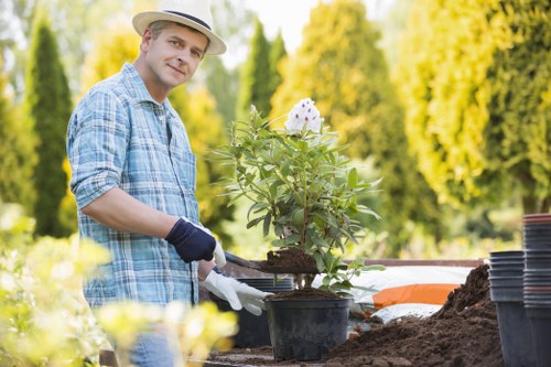 Professional landscapers Regentspark carrying out safe, organised site work